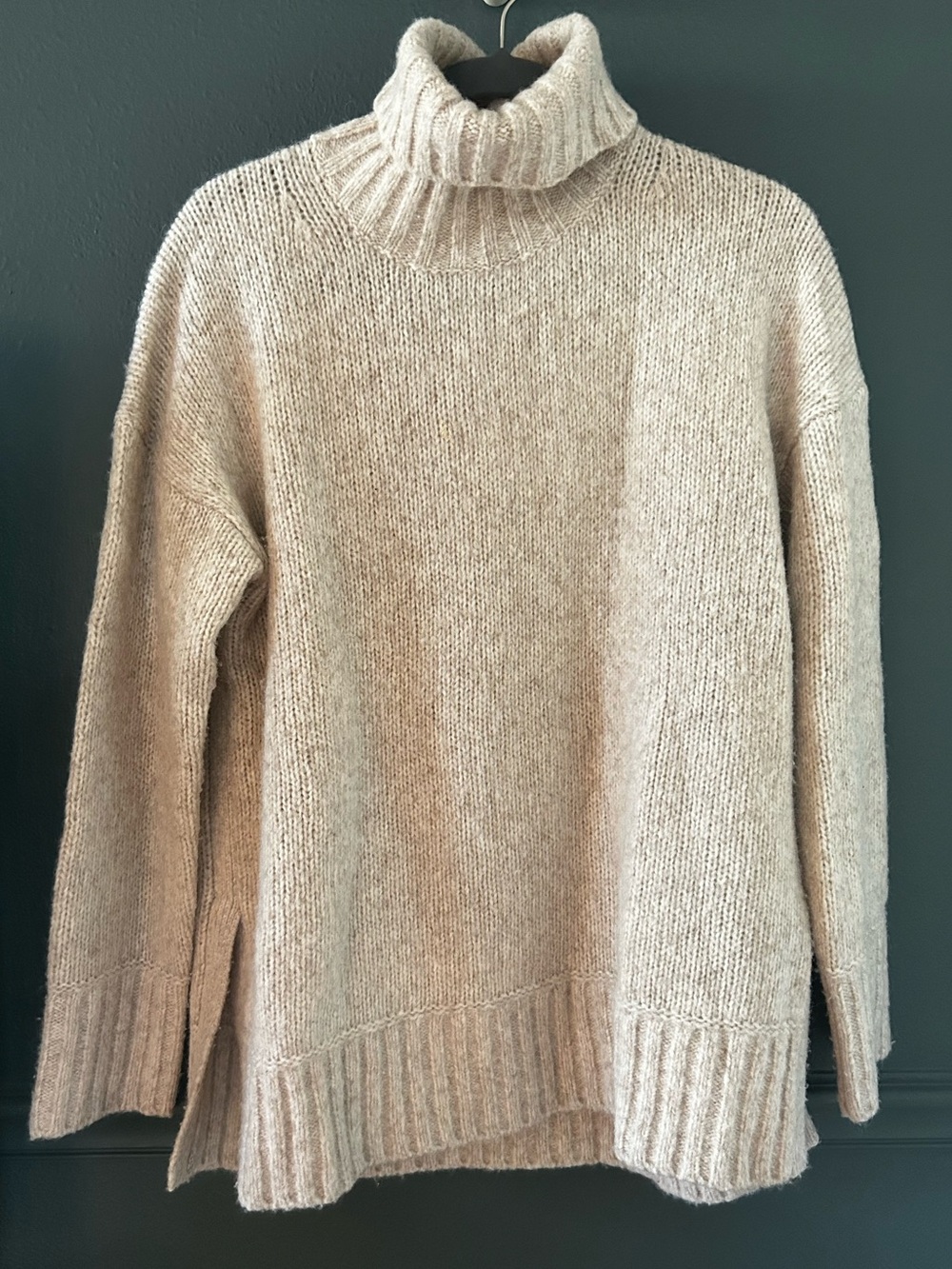 Everlane The Cloud Turtleneck Sweater in Heathered Ivory